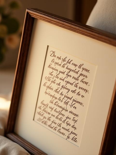 Kalligraphiertes Gedicht