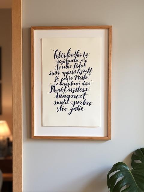 Kalligraphische Wandkunst